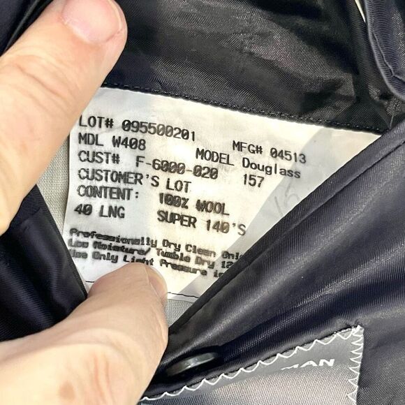 Hickey Freeman Douglass Navy Blue 2 Button Blazer - Picture 8 of 9